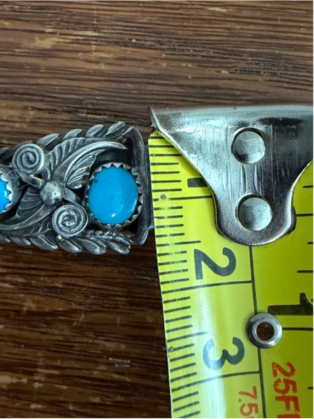 Vintage Sterling Silver Turquoise Coral Watch Tips Southwestern Native Style Str